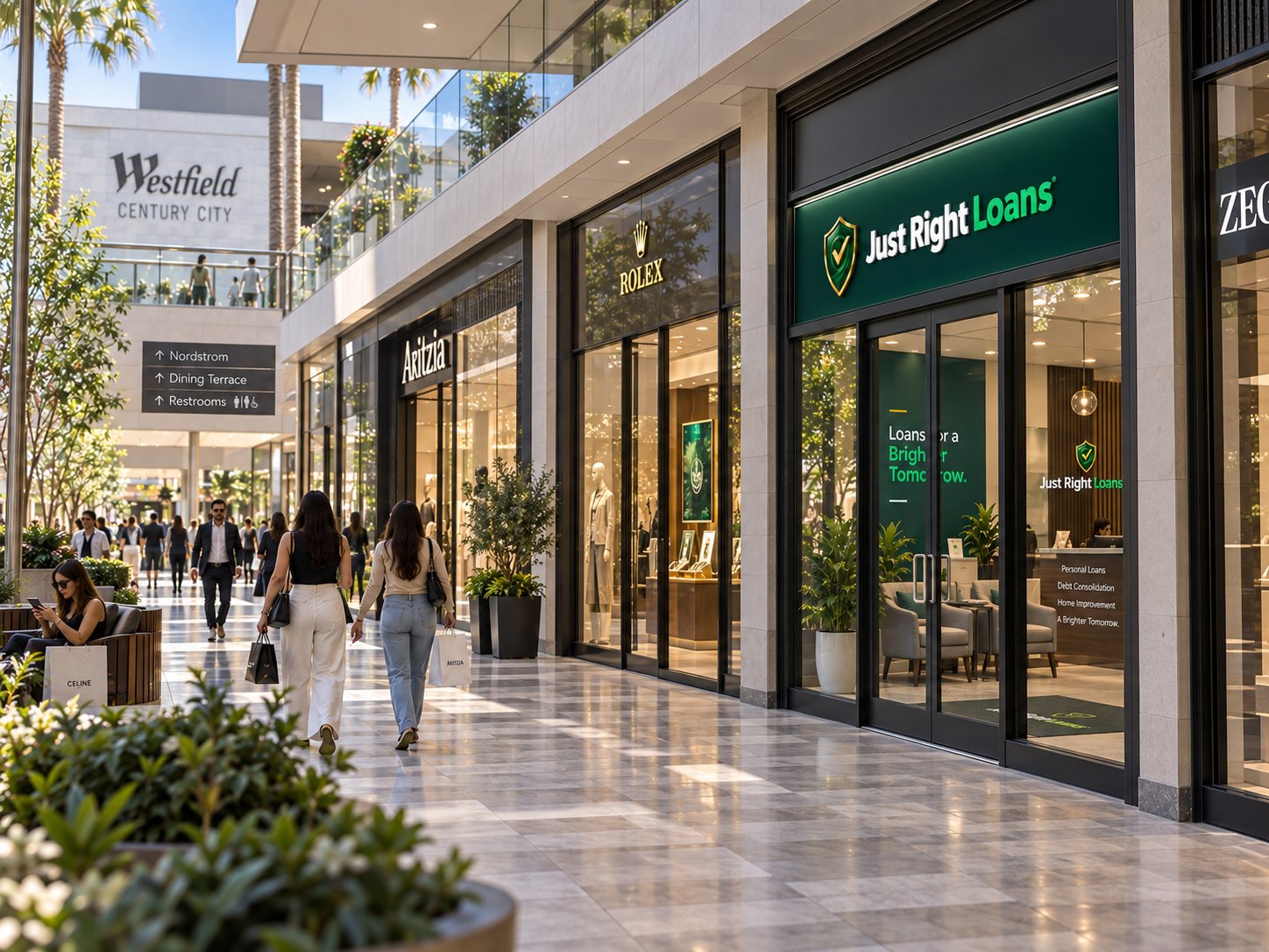 Just Right Loans office at Westfield Century City
