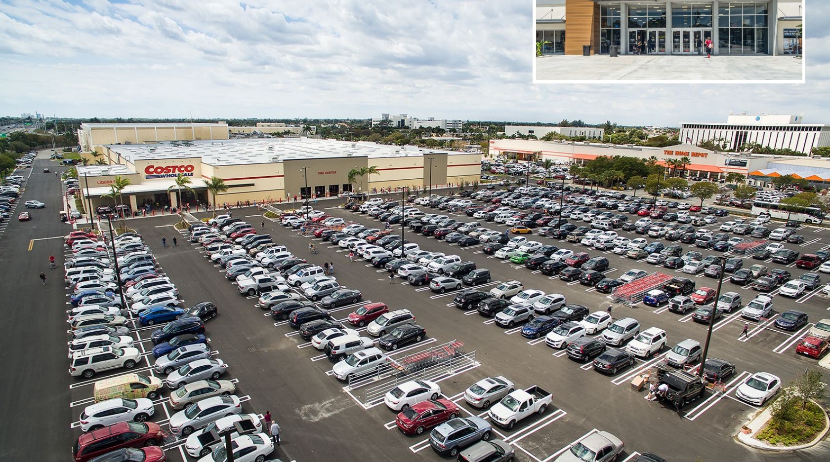 Aerial exterior view of Midway Crossings in Miami