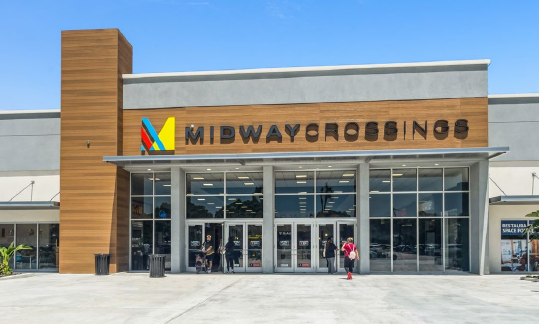Main entrance of Midway Crossings in Miami