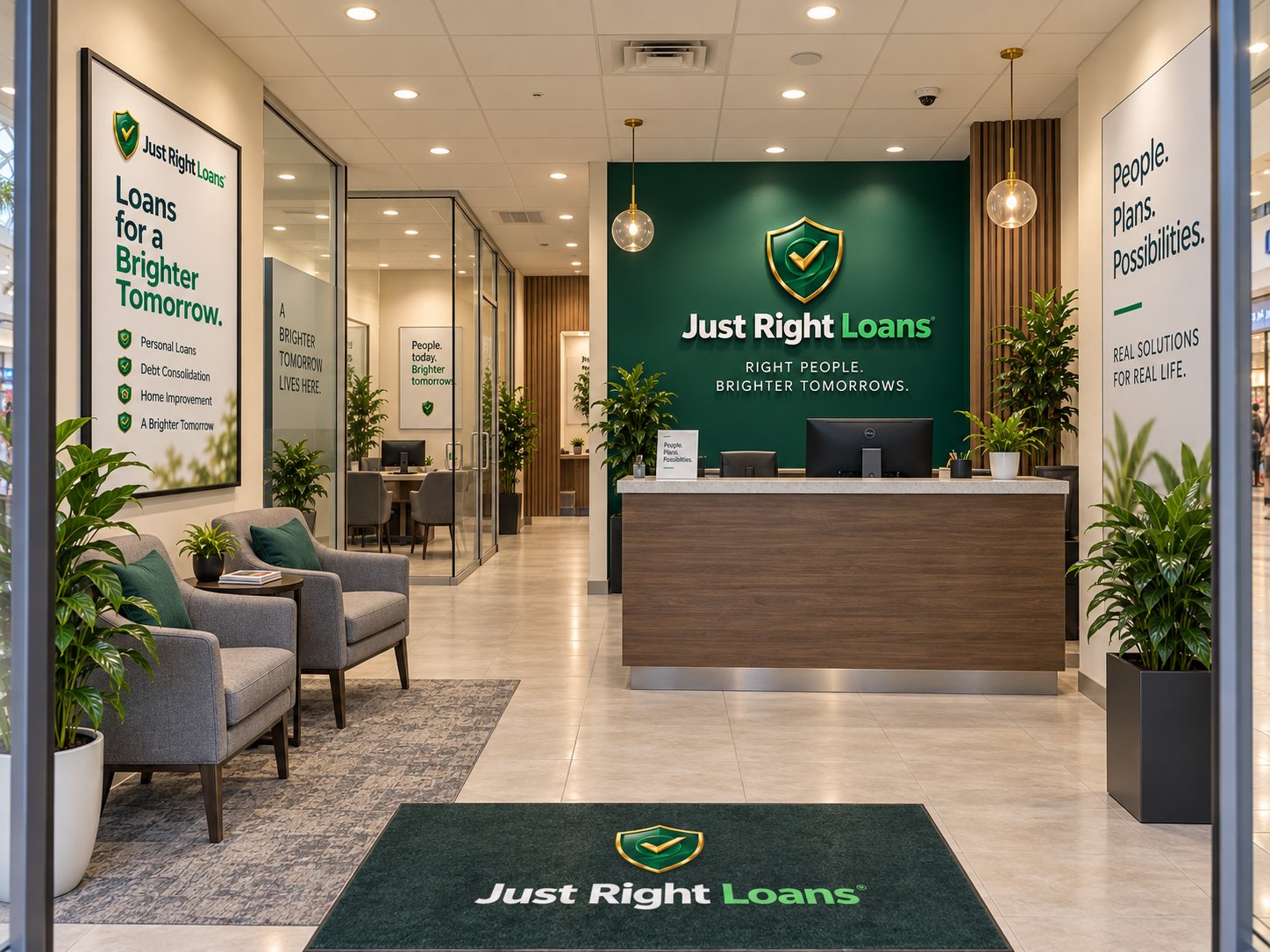 Interior of the Just Right Loans Miami office